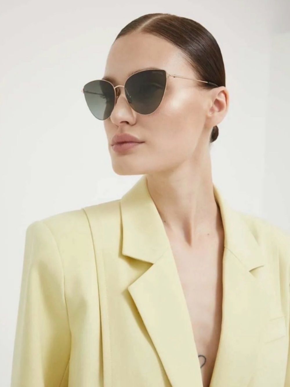 TOM FORD ANAIS ROSE GOLD/SMOKE SUNGLASSES TF1005
